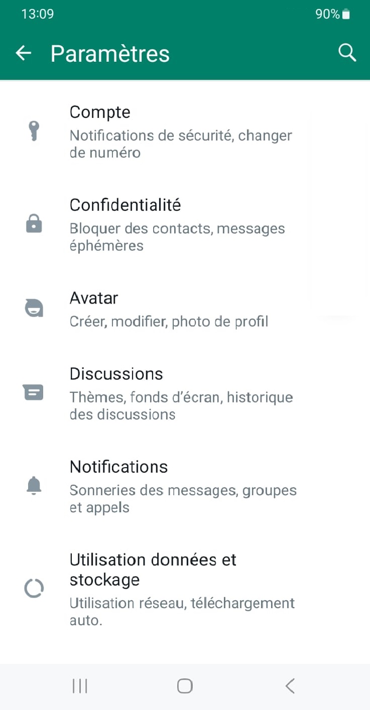 comment modifier son numero de telephone sur whatsapp
